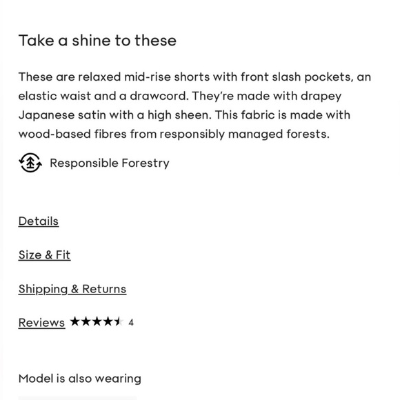 BNWT-Babaton zeal satin shorts cream women’s small - Picture 7 of 10